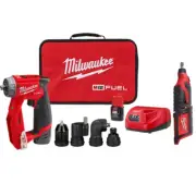 12-Volt Brushless Cordless Installation 3/8 inch Drill Driver Kit w/ Rotary Tool