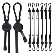 Adjustable Bungee Cords with Hooks, 6 Pack Thick Elastic Straps, Easy to Leng...