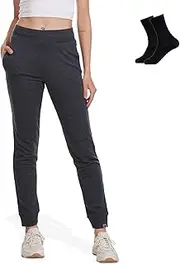 [MERINNOVATION] Women's Merino Wool Jogger Pant Thermal Sweatpant for Running Breathable Wicking Anti-Odor