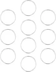 [Silver Rock Jewellery] Pack of 10/925 Solid Sterling Silver Plain nose rings Size 8mm Gauge 0.5mm, 8mm, Sterling Silver