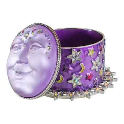 KIRKS FOLLY VENUS SEAVIEW MOON STARLIGHT LARGE MEMORY BOX silvertone / purple