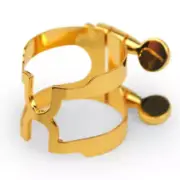 Rico Gold Plated Baritone Sax H-Ligature & Cap for Selmer-Style Mouthpieces - HB
