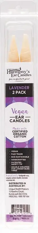 Harmony Vegan Ear Candles 2 Pieces - Lavender | 2 Pieces