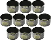 Set of 10 Iron Senka Hiwa Tube Rice Bowl (Small) [4.1 x 3.0 inches (105 x 76 mm)] | Hitsu, Rice Stand