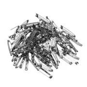 100Pcs Badge Pins, 40mm Safety Pins Bar Name Tag Pin Bulk, Black