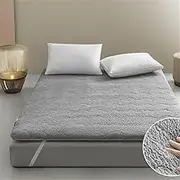 Floor Mattress, Quilted Bed Mattress Topper Mattress, Foldable and Portable Sleeping Pad for Dormitory Camping, Kids Play Floor Lounger Bed(Gray,180x200cm)