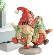 Gnomes Decorations for Yard - Mother and Daughter Dwarf Garden Sculptures - Mother's Day Decor Supplies, Home Display Ornament for Lawn, Balcony, Porch, Courtyard