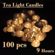 100pcs Bulk Tea Light Candles 9 Hour Tealight Candle Tea Lights Tealights White