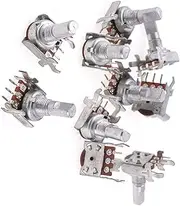 Aexit 250K (Control electrical) Ohm Single Linear Knurled Shaft Taper Potentiometer (85ry72qf84) 10 Pieces