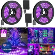 UV LED Black Light Ultraviolet Strip USB Battery Bar Disco Club Party Blacklight