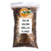 Shellac Flakes Golden Orange 250g Bag For French Polish & Antique Finishes