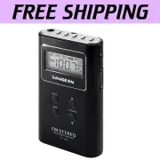 Compact DT-180 AM/FM Pocket Radio - Digital Tuning & Stereo Earbuds Included