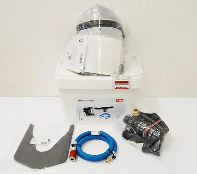 SATA Vision 2000 Air Respirator Full Face Mask Kit in Storage Box Hose 1125336