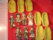 Christmas Nativity Manger Push Mold Food Silicone Cake Chocolate Resin Clay Set2