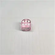 Dice 50Pieces/Lot 14mm Transparent Acrylic 6 Sided D6 Point Dice for Club/Party/Family Board Games 10 Colors Dice Set (Size : Pink)