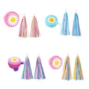 Children Bikes Bells with Streamers Bicycles Handlebars Bells and Tassels Ribbon