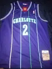 XL Larry Johnson 1992 Charlotte Hornets NBA Jersey #2 Brand New (Purple)