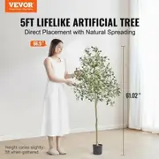 Artificial Olive Tree, 12.7cm Tall Faux Plant, Secure PE Material & Anti-Tip Tilt Protection Low-Maintenance Plant, Lifelike Green Fake Potted Tree for Home Office Warehouse Decor Indoor Outdoor