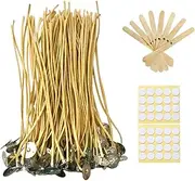 Candle Wicks 100 PCS 8 inch Hemp Candle Wicks 2.5mm Organic Beeswax Candle Wicks for Candle Making Edible Candle Wick for Butter Candle Hemp Candle Wick