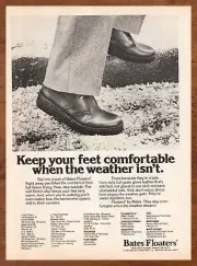 1981 Bates Floaters Vintage Print Ad/Poster Shoes Boots Retro 80s Fashion Style