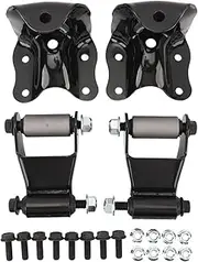 XTevu Rear Leaf Spring Shackles, Hanger Bracket Kit, Suspension Repair Set, Compatible with B2500 B2300 B3000 B4000, 722-001