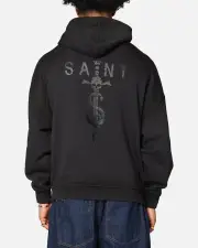 [SAINT MORTA] Saint Morta Daggers Premium Hoodie Contrast Black - Size S S Contrast Black