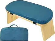 Meditation Stool with Cushion, Forward Leaning Meditation Chair, Yoga Meditation Stool, Small Floor Stool for Home Use with Storage Bag,Blue
