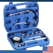 11pc Cylinder Compression Tester Gas Engine Gauge Kit Tool - Auto Car Motorcycle