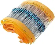 WYJREES 1280 Pcs 64 Values Resistor Kits 1% Assorted Resistors Sets 1 Ohm-10M Ohm 1/4 W Metal Film Resistors Assortment for DIY Projects and Experiments