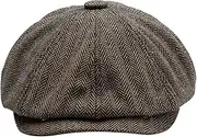 [MINAKOLIFE] Men Visor Woolen Newsboy Beret Caps Outdoor Casual Winter Cabbie Ivy Flat Hat