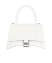Balenciaga Hourglass Small Top Handle Bag One size White