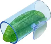 Betta Acrylic Tube | 3.07 Inches Betta Fish Leaf Pad | Bettas Tunnel Swim Tube | Transparent Acrylic Habitat Accessory with Suction Cups for Fish Tank Decor & Bettas Swimming Playtime