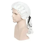 Lawyer Curly Wig Carnival Cosplay Costume Wig for Party Man Long Wave White Wig White Blonde Halloween Wigs