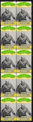 JACKIE FARGO WRESTLING HALL OF FAME INDUCTEE STRIP OF 10 MINT STAMPS