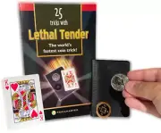 LETHAL TENDER + 25 TRICKS BOOKLET Close Up Magic Coins Magnetic Card Wallet Kit