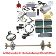 48V 1800W Electric Brushless Motor + Quad Go Kart Rear Axle Kit Brake Assembly