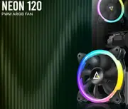Antec Neon 12 ARGB with Full Spectrum ARGB and Spiral RGB lightingt, Performance Heat dissipation, Hydraulic Bearing 12CM Case 4P PWM, 3 PIN, Case Fan