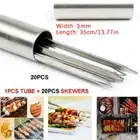 BBQ Sticks Metal BBQ Skewers Stainless Steel BBQ Skewers Grilling Skewers Set