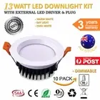 10X LED DOWNLIGHT TRI-COLOR DIMMABLE 13W WARM COOL WHITE DAY LIGHT WITH PLUG