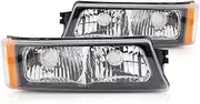 For Chevy Silverado 2003 04 05 06 2007 Turn Signal/Parking Light Driver and Passenger Side | Pair | Plastic | Replacement For GM2520185, GM2521185 | 15199556, 15199557