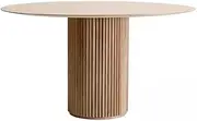 Rustic Farmhouse Style Dining Table Solid Wood Dining Table, Round Dining Table, Chinese Round Table, Simple Dining Table, Discussion Table, Home Coffee Table Suitable for Dining Room and Living Room
