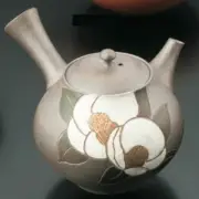 Tokoname-yaki teapot 0-127Aomin 17Yaki-shime fukurogata shiro tsuba From Japan