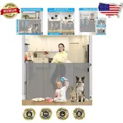Durable 42" Extra Tall, 80" Wide Dog & Baby Gate - Retractable for Safe Spaces