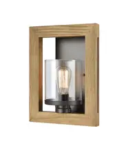 Warm Chestnut Wood Wall Light