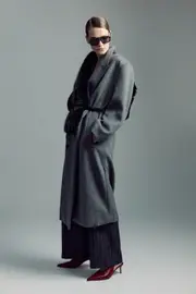classic oversized coat in grey
