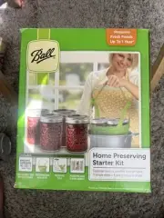 Ball Preserving Jam/Salsa Canning Canner Starter Kit w/ x4 240mL Jelly Jars NEW