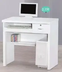 在飛比找Yahoo!奇摩拍賣優惠-23L【新北蘆洲~嘉利傢俱】白色2.7尺電腦桌-編號（L79