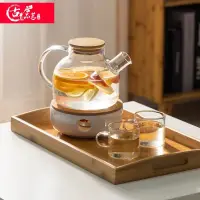 在飛比找蝦皮購物優惠-茶具組 泡茶 茶器 家用送禮 花茶壺 玻璃茶具 耐熱高溫玻璃