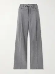 [JW Anderson] JW Anderson - Layered Pleated Wool-flannel Pants - Gray - UK 8 UK 8 Gray