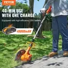 Lawn Edger, 20 V Battery Powered Cordless Edger, and Sidewalk Edges
